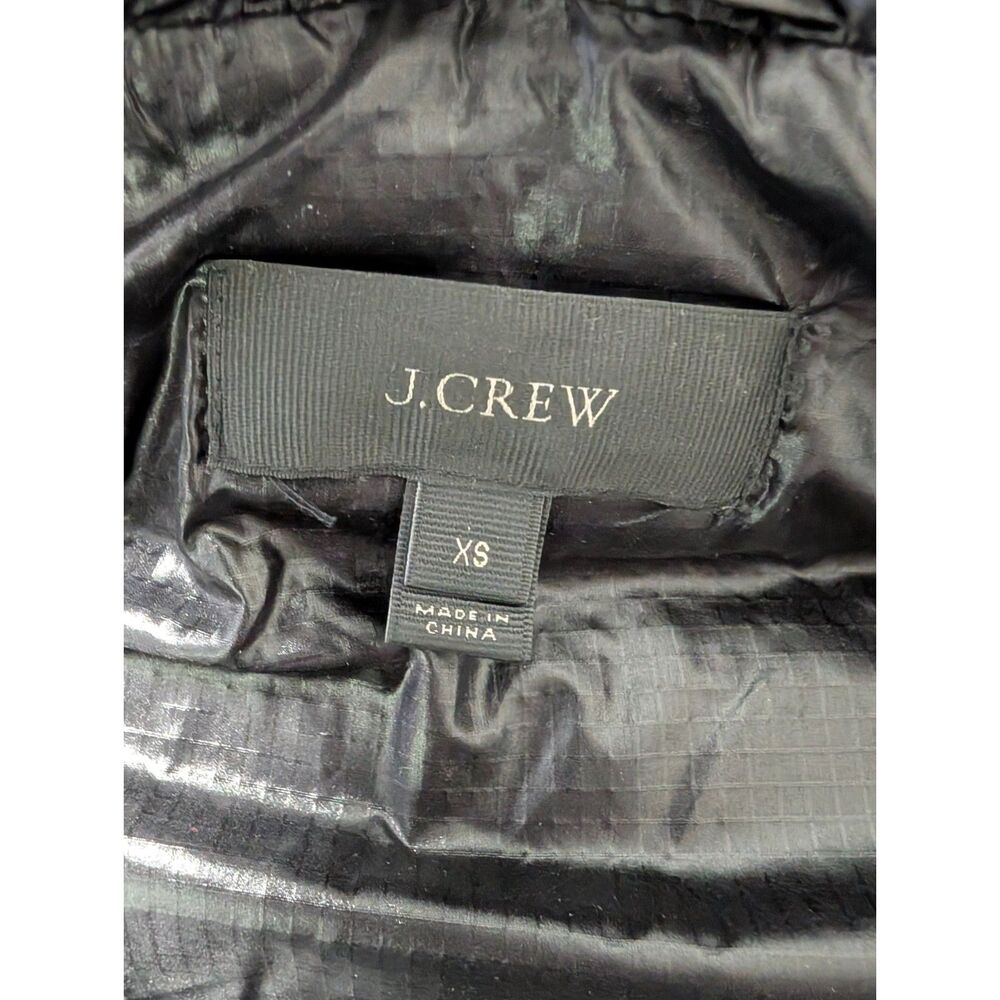 J.Crew Black Quilted Puffer Vest Down Snap Zip Minimalist Women XS - Picture 9 of 9
